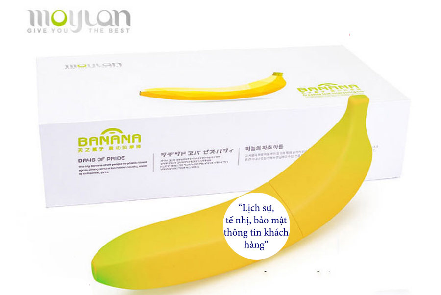Dương vật giả Banana Moylan hình chuối cao cấp